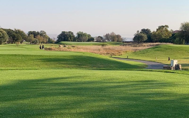 A pristine fairway at Blue Valley Golf Estate